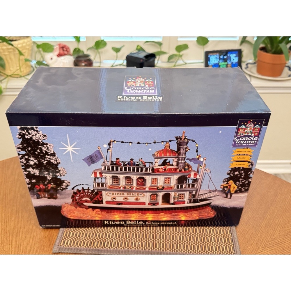 Lemax Carole Towne River Belle 45035 Animated Lighted Music Boxed - Mint!!